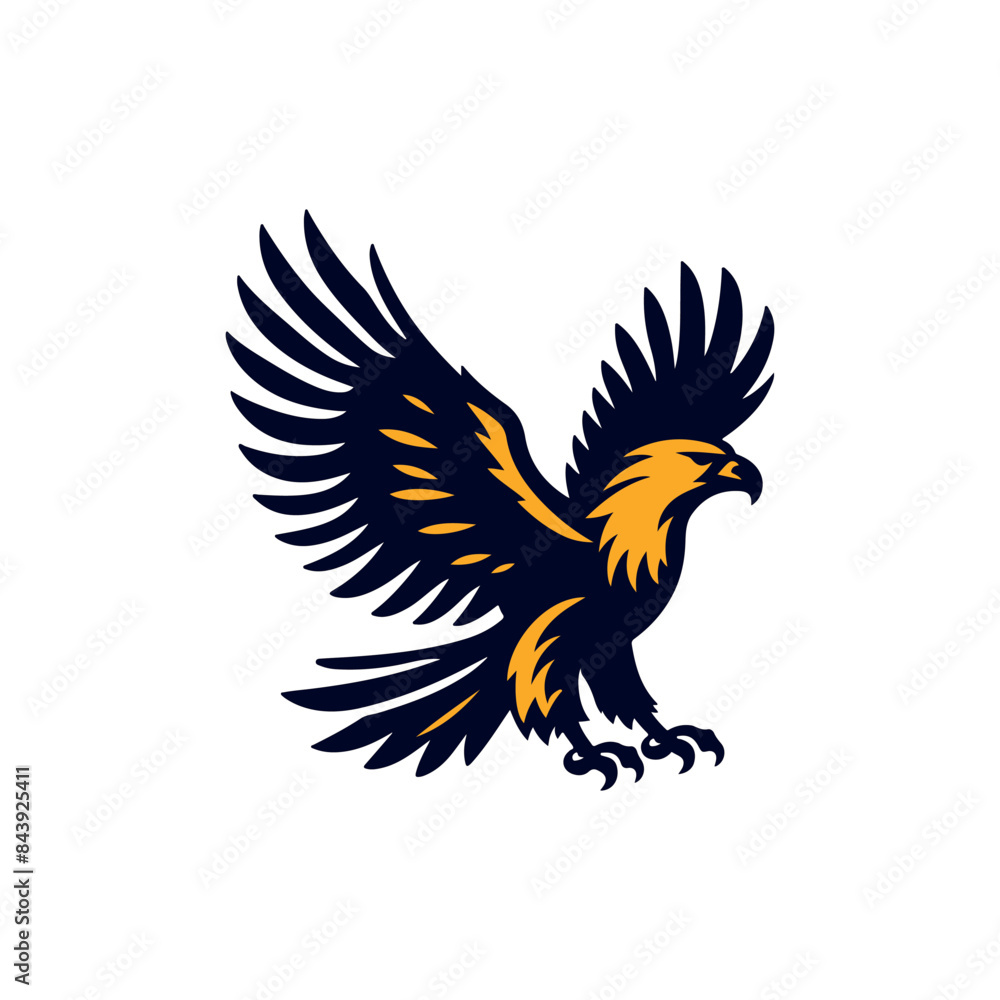 Eagle Silhouette Clip art isolated vector illustration on a white background Eagle Silhouette Clip art isolated vector illustration on a white background