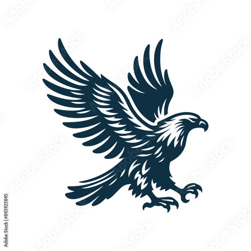 Eagle Silhouette Clip art isolated vector illustration on a white background