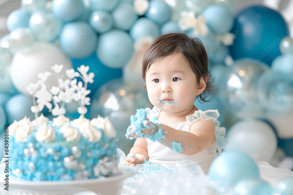 In the heartwarming image, a little girl stands beaming with joy, her eyes sparkling with excitement as she holds a colorful birthday cake adorned with flickering candles. In the heartwarming image, a little girl stands beaming with joy, her eyes sparkling with excitement as she holds a colorful birthday cake adorned with flickering candles.