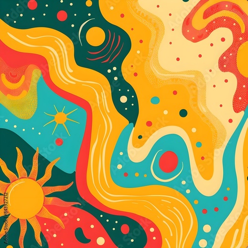 seamless pattern with flowers