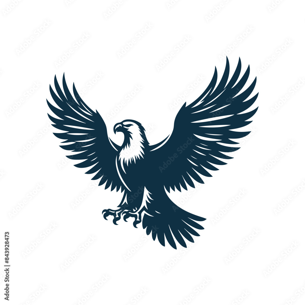 Eagle Silhouette Clip art isolated vector illustration on a white background Eagle Silhouette Clip art isolated vector illustration on a white background