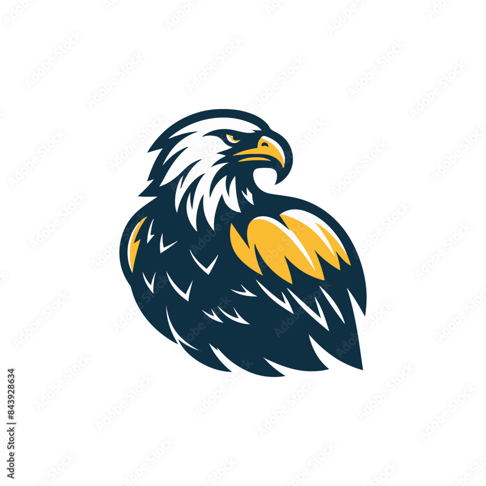 Eagle Silhouette Clip art isolated vector illustration on a white background Eagle Silhouette Clip art isolated vector illustration on a white background