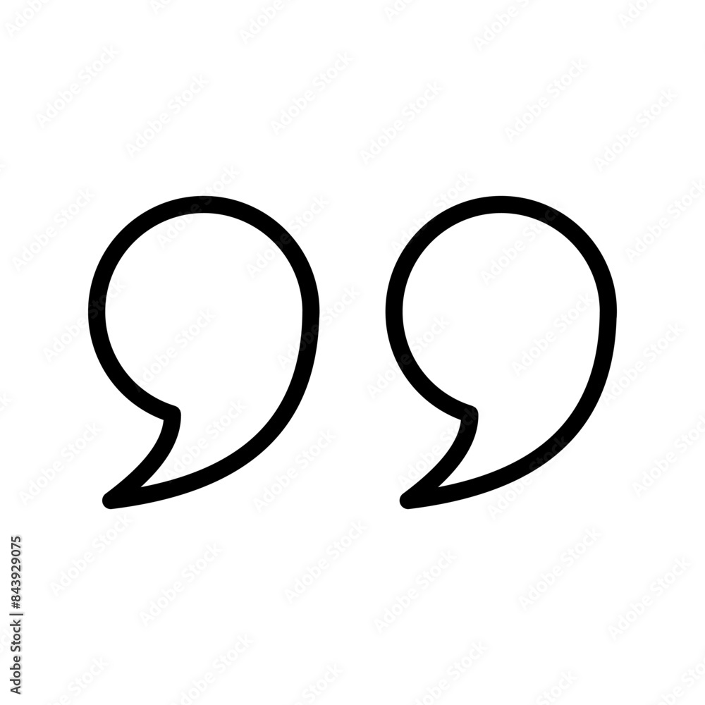 Fototapeta premium quote icon vector sign design color editable