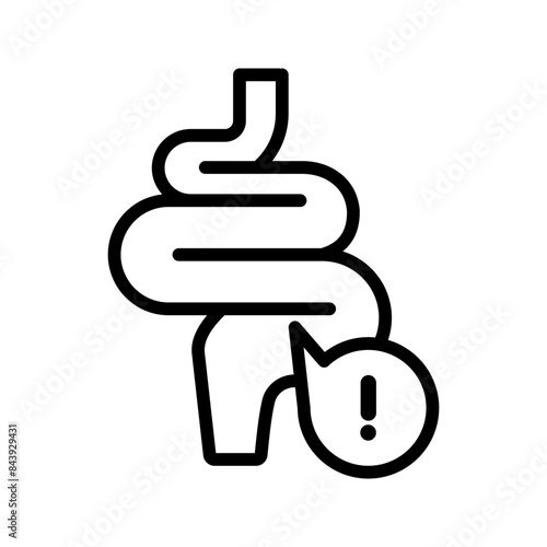 Gut constipation icon design,Intestines icon