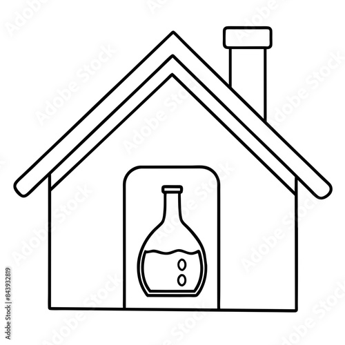 Cottage Brewery - cozy house with brewing equipment inside.