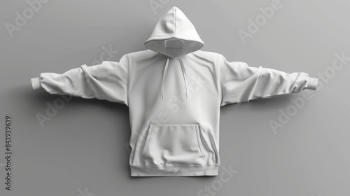 White Hoodie Mockup Generative AI photo