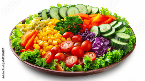 healthy salad bowl with fresh vegetables