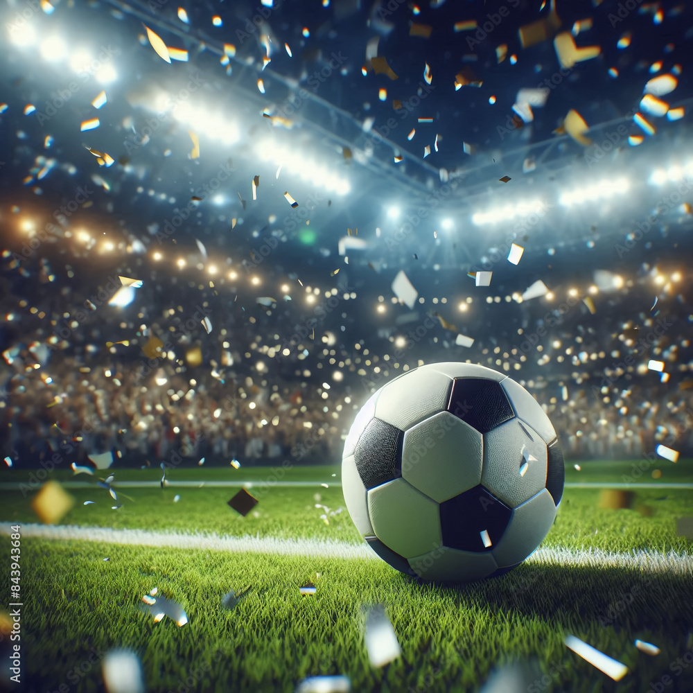 Obraz premium soccer ball on stadium