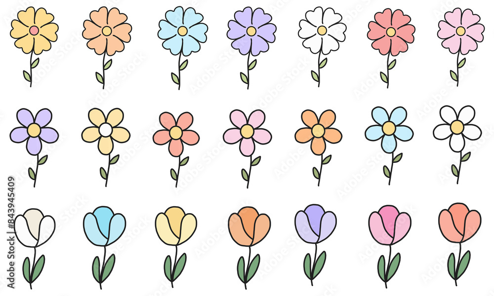set of flower set of flower