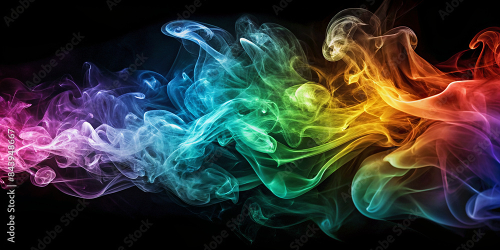 Obraz premium Desktop background with abstract smoke design