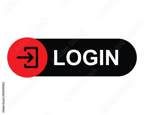 login button on white background. login button sign