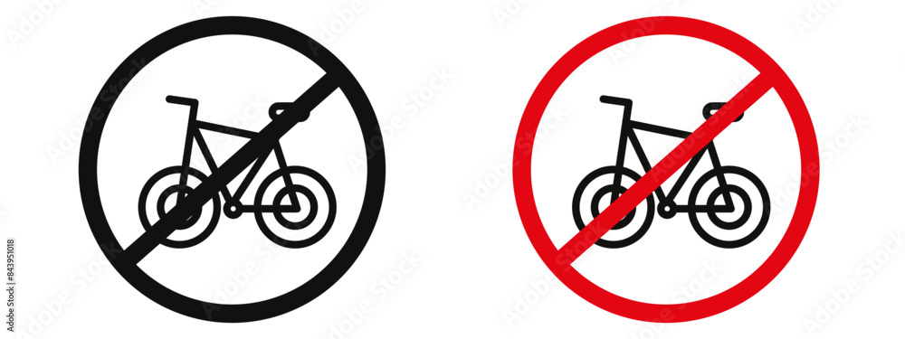 Traffic Regulation No Bicycle Sign for Restricted Areas and Safety Traffic Regulation No Bicycle Sign for Restricted Areas and Safety