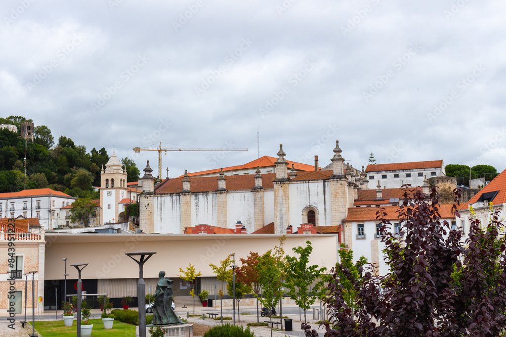 Leiria, Portugal, August 29, 2021: The Our Lady of the Immaculate Conception Cathedral, also called Leiria Cathedral.