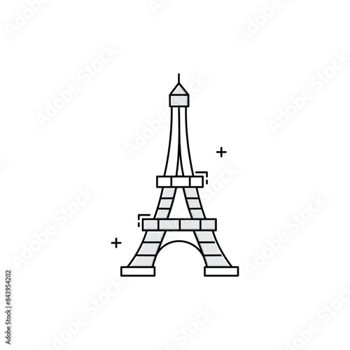 Wallpaper Mural Iconic Eiffel Tower Vector Illustration Icon Design Torontodigital.ca