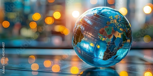 Visualizing Global Trade A Reflection of Economic Globalization and International Business Relations. Concept International Trade, Economic Globalization, Business Relations, Global Economy