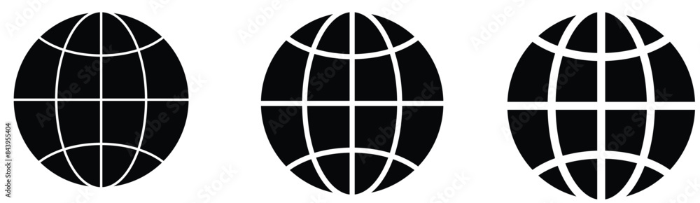 World icon - vector. Website icon. web icon , www icon. Simple line globe icon. vector illustration. eps 10 World icon - vector. Website icon. web icon , www icon. Simple line globe icon. vector illustration. eps 10