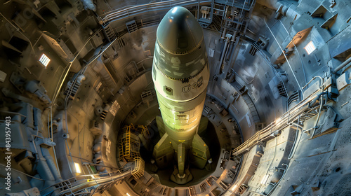 Fototapeta Naklejka Na Ścianę i Meble -  Misil nuclear en un silo