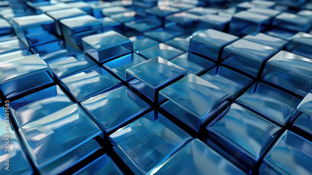 blue glass cubes background blue glass cubes background