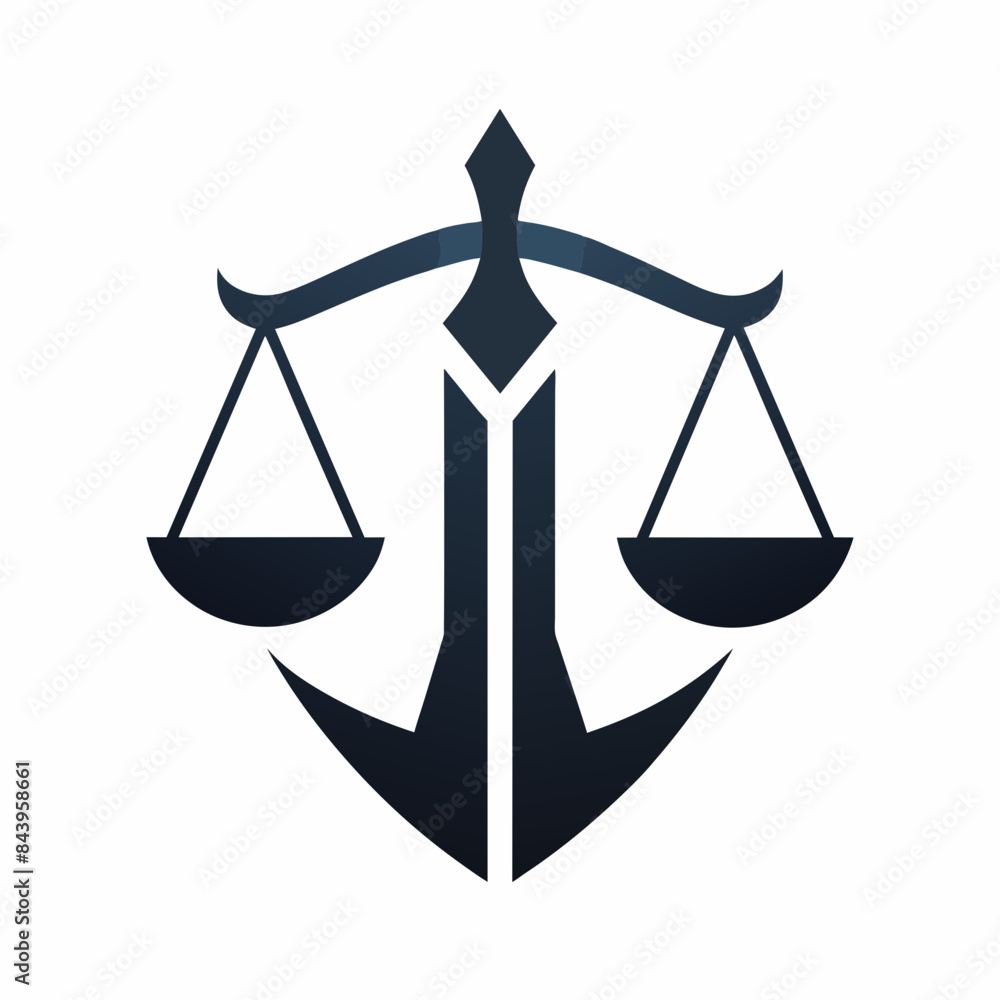 A minimalist unique law firm logo icon vector illustration A minimalist unique law firm logo icon vector illustration