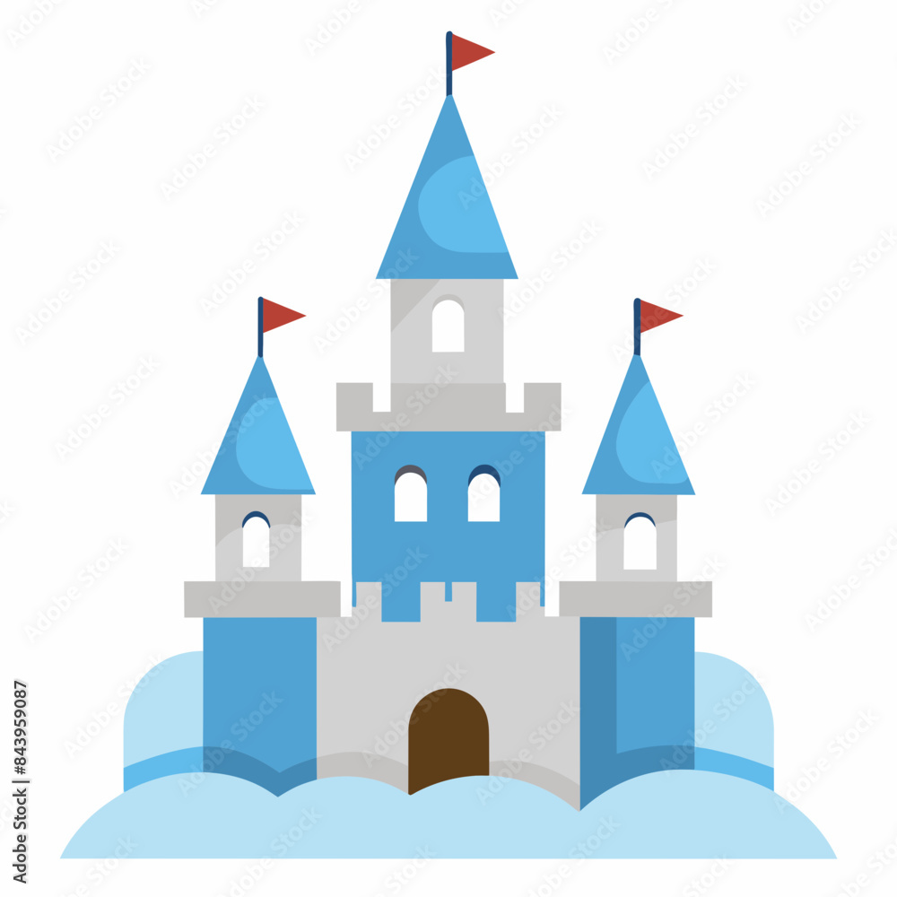 snow castle made of snow vector illustration snow castle made of snow vector illustration