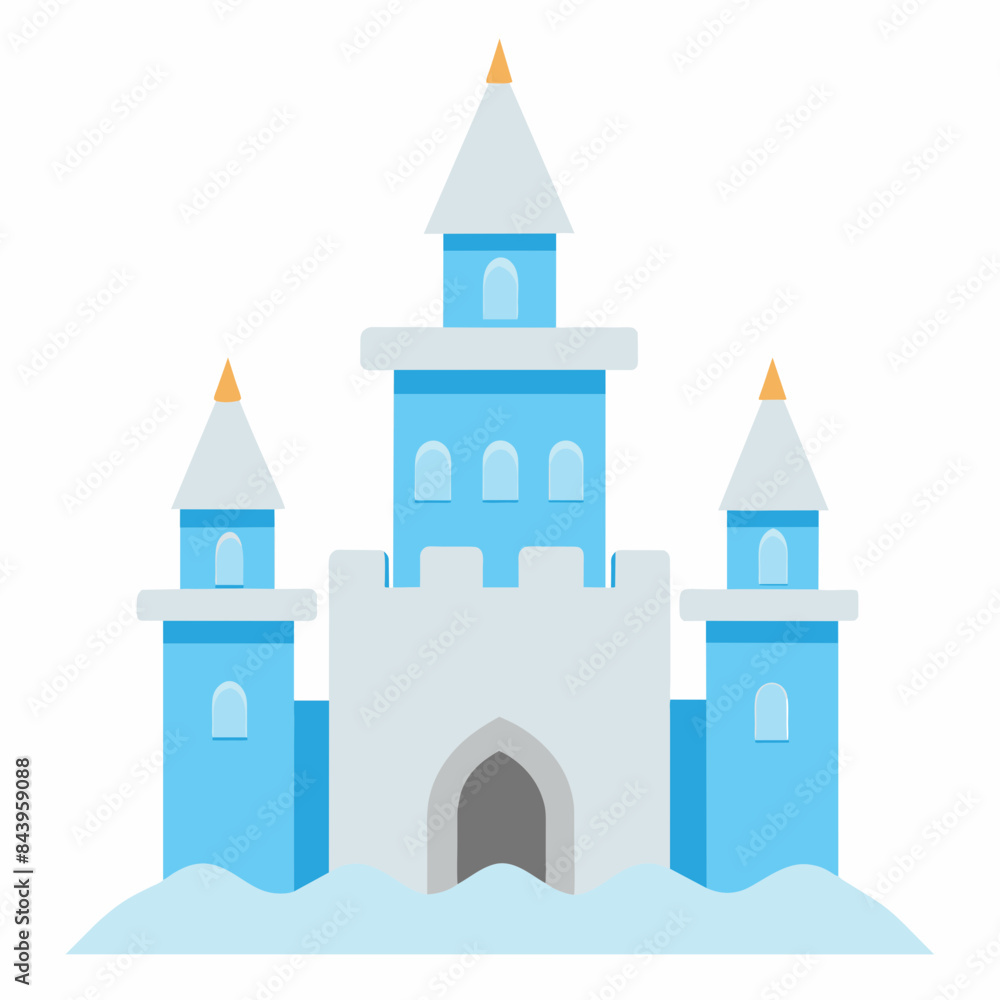 snow castle made of snow vector illustration snow castle made of snow vector illustration