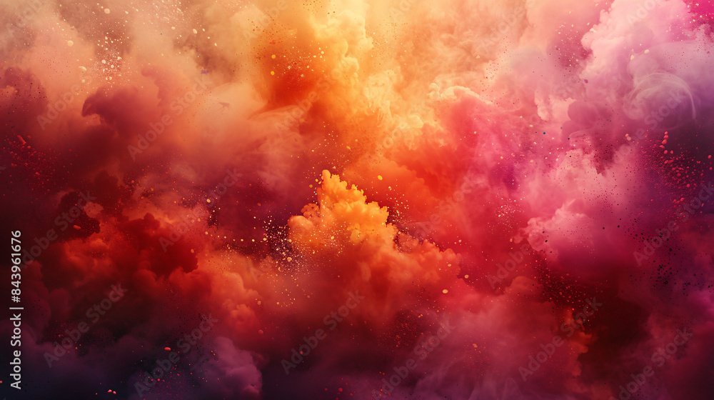 Cosmic cloudscape: vibrant abstract background with a mix of warm and cool hues Cosmic cloudscape: vibrant abstract background with a mix of warm and cool hues