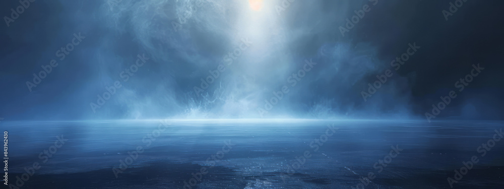 Blue smoke disperses weightlessly in the black universe Blue smoke disperses weightlessly in the black universe