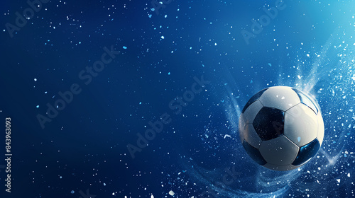 Soccer ball, football, game background. Web banner with copy space © Baron Von Fedorov