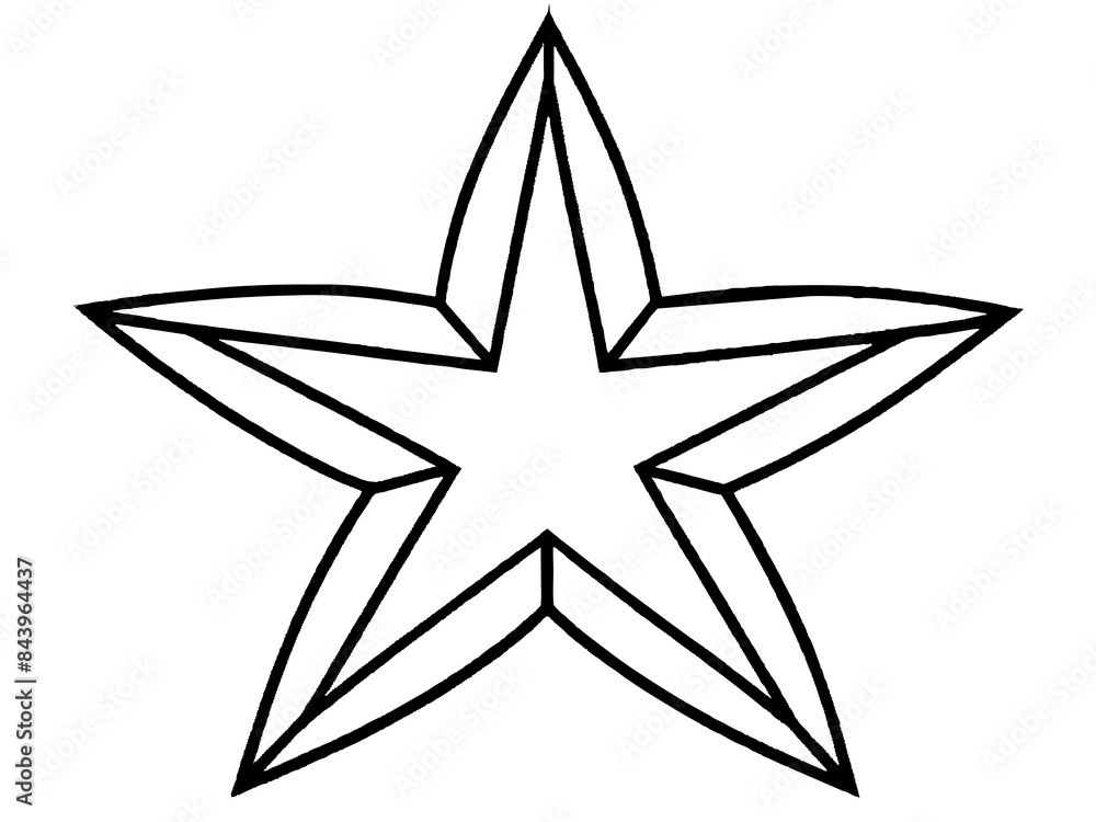 A delicate line art of a star