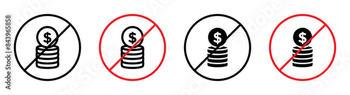 No Cash Sign for Digital Payment Encouragement and Security Measures
