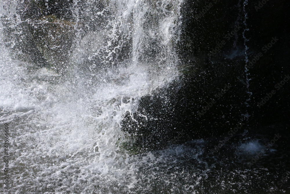 Close-up fragment of a waterfall.