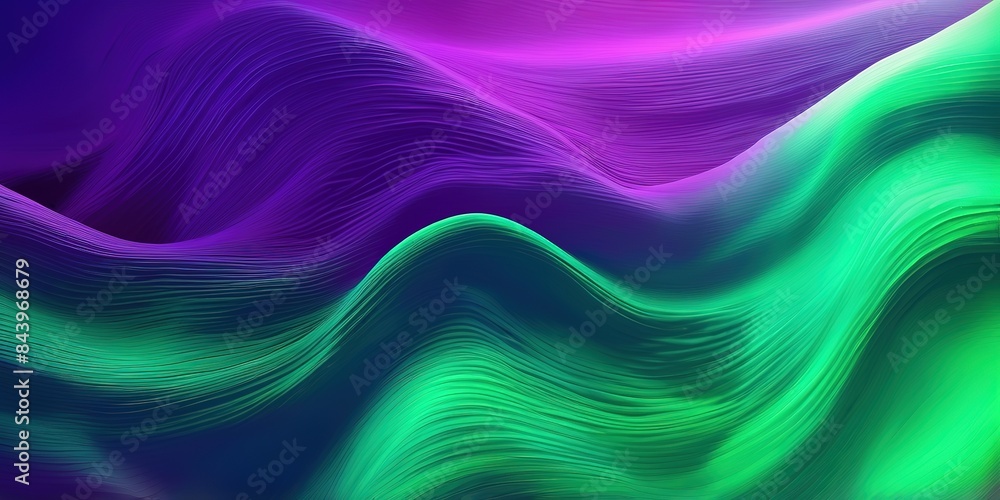 Fototapeta premium Green purple noise texture Grainy gradient background 