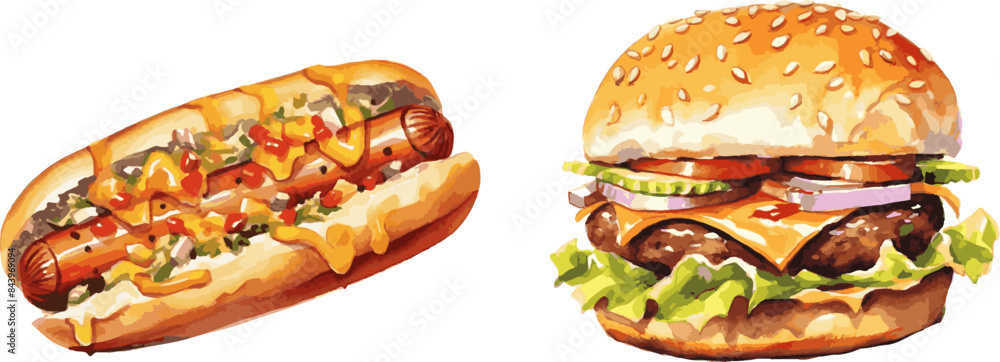 a couple of sandwiches with different toppings a couple of sandwiches with different toppings