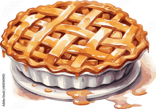 a pie with a lattice on top of it