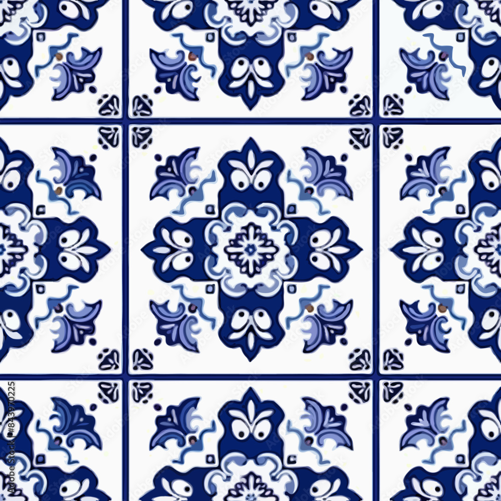 Fototapeta premium European Ceramic Pattern