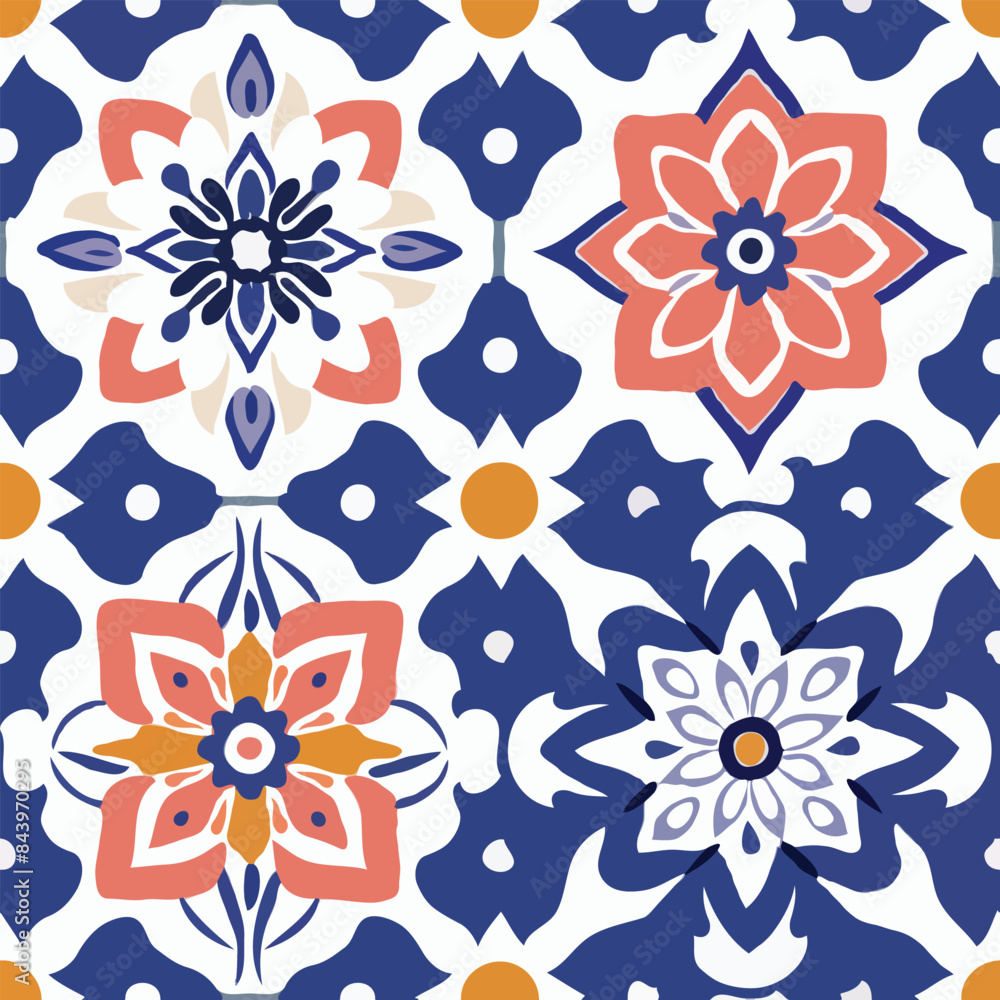 Fototapeta premium European Ceramic Pattern