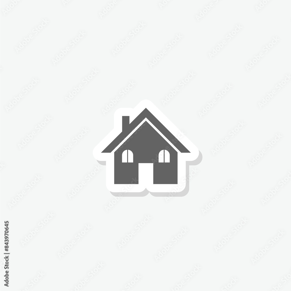 House home sign sticker isolated on gray background House home sign sticker isolated on gray background