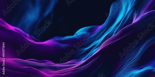 Blue Purple abstract color gradient on black background