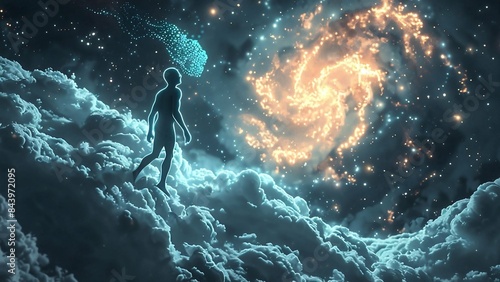 Supernatural Being In The Clouds Outer Space The Unknown God Time The Big Bang