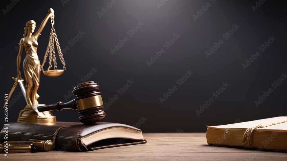 Judge's gavel on dark blue background. Law theme concept. Law theme ...