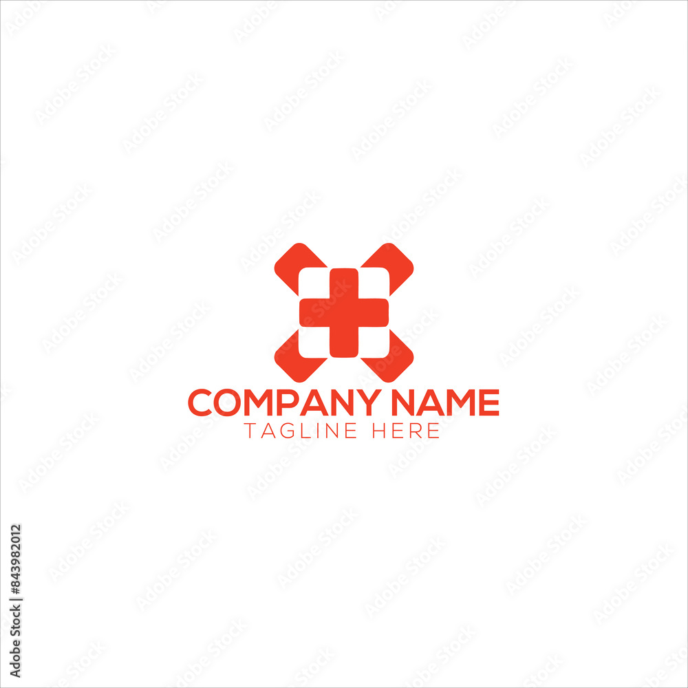 Medical cross health logo vector.
Medical cross health logo vector.