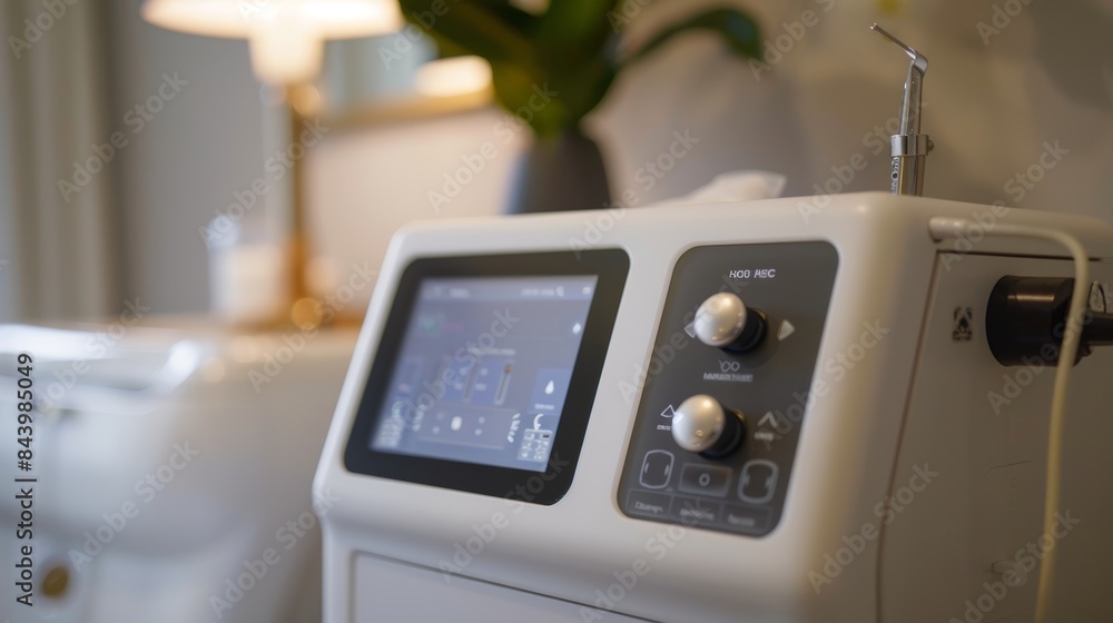 Laser Machine Display During Pigmentation Removal Session in Modern Aesthetic Clinic Laser Machine Display During Pigmentation Removal Session in Modern Aesthetic Clinic