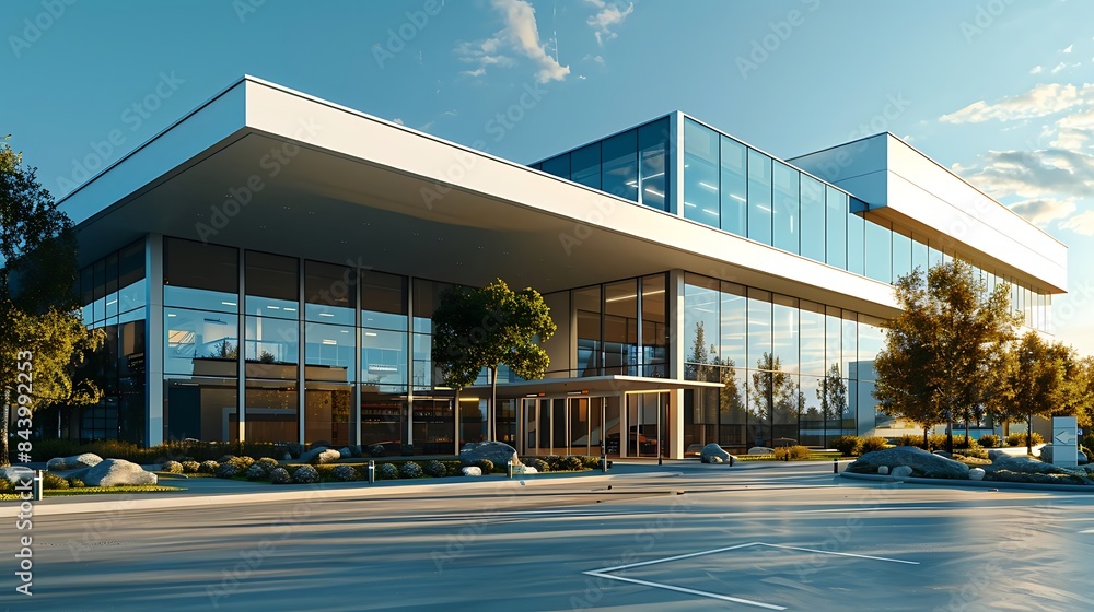 An exterior building design idea for a restaurant or an office in claasic and modern way An exterior building design idea for a restaurant or an office in claasic and modern way