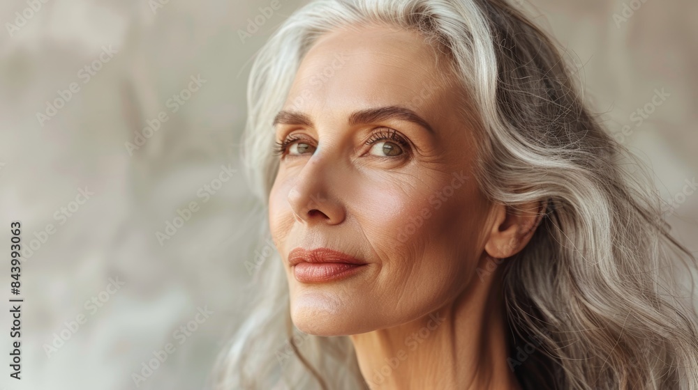 Elegant Older Woman Highlighting Anti-Aging Benefits of RF Lifting in Luxurious Spa Setting Elegant Older Woman Highlighting Anti-Aging Benefits of RF Lifting in Luxurious Spa Setting