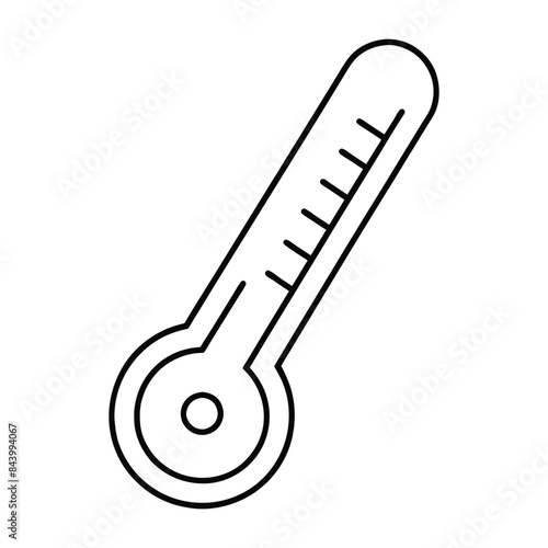 Vector illustration of a thermometer icon representing temperature measurement