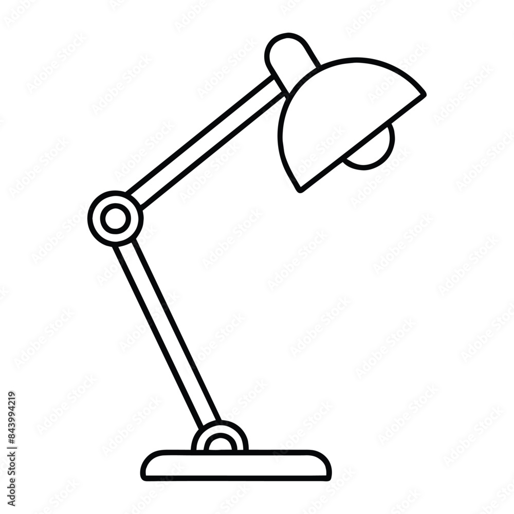 Minimalist Adjustable Desk Lamp Line Art Vector Minimalist Adjustable Desk Lamp Line Art Vector