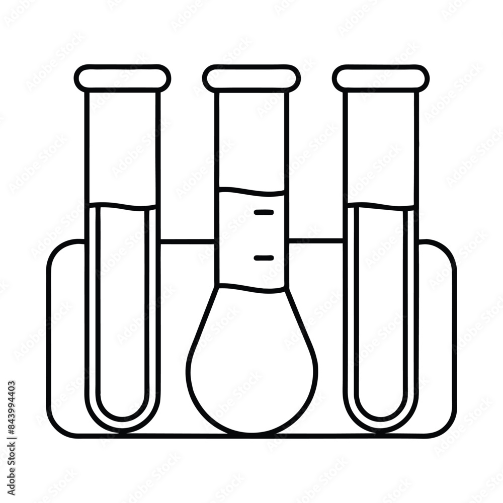 Science Laboratory Test Tubes Vector Illustration Science Laboratory Test Tubes Vector Illustration