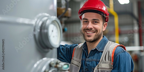 Plumber Fixing Water Heating Boiler