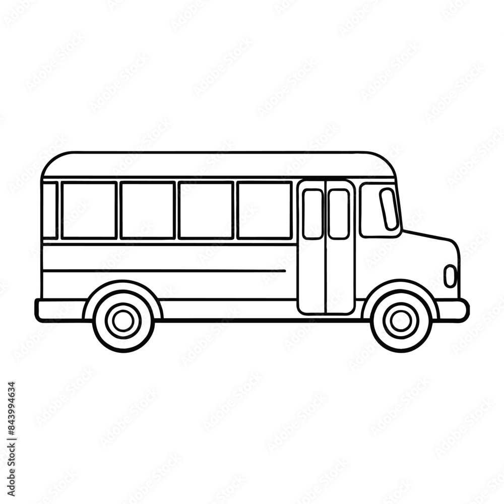 Vector illustration of a classic school bus for educational transportation Vector illustration of a classic school bus for educational transportation