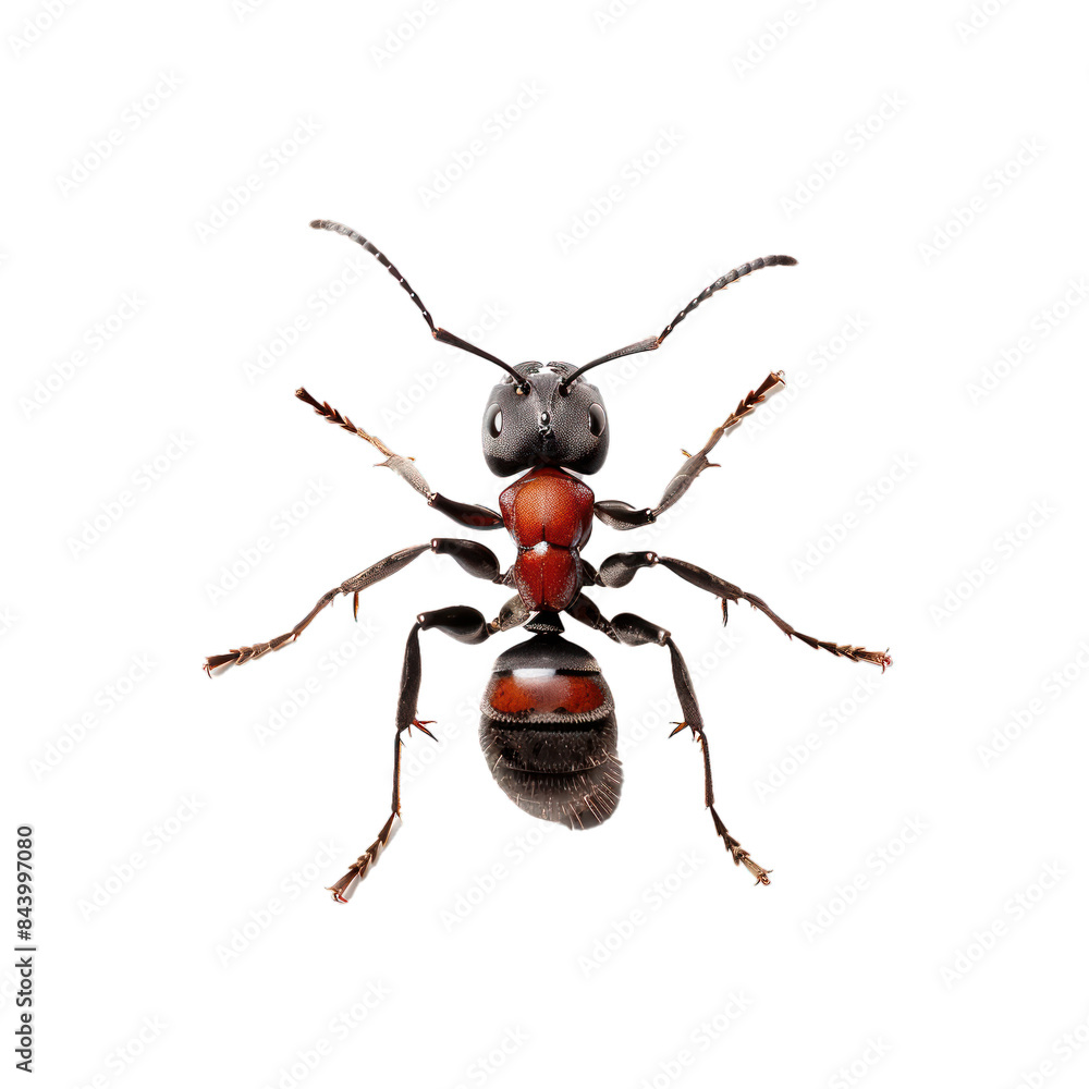 High resolution image of an ant isolated on a transparent checkered background High resolution image of an ant isolated on a transparent checkered background